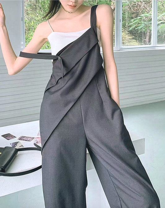 ♀Diagonal Line Overalls