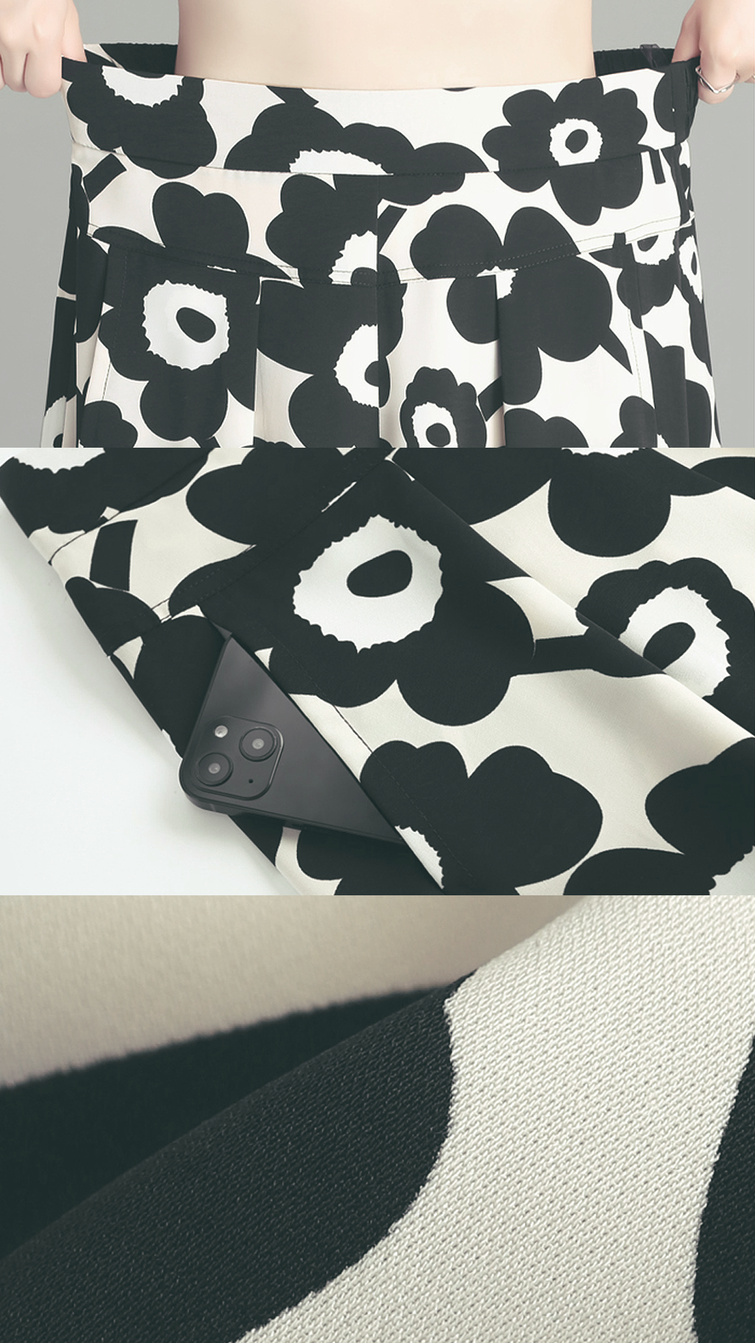 ♀Flower Print Drape Pants Skirt