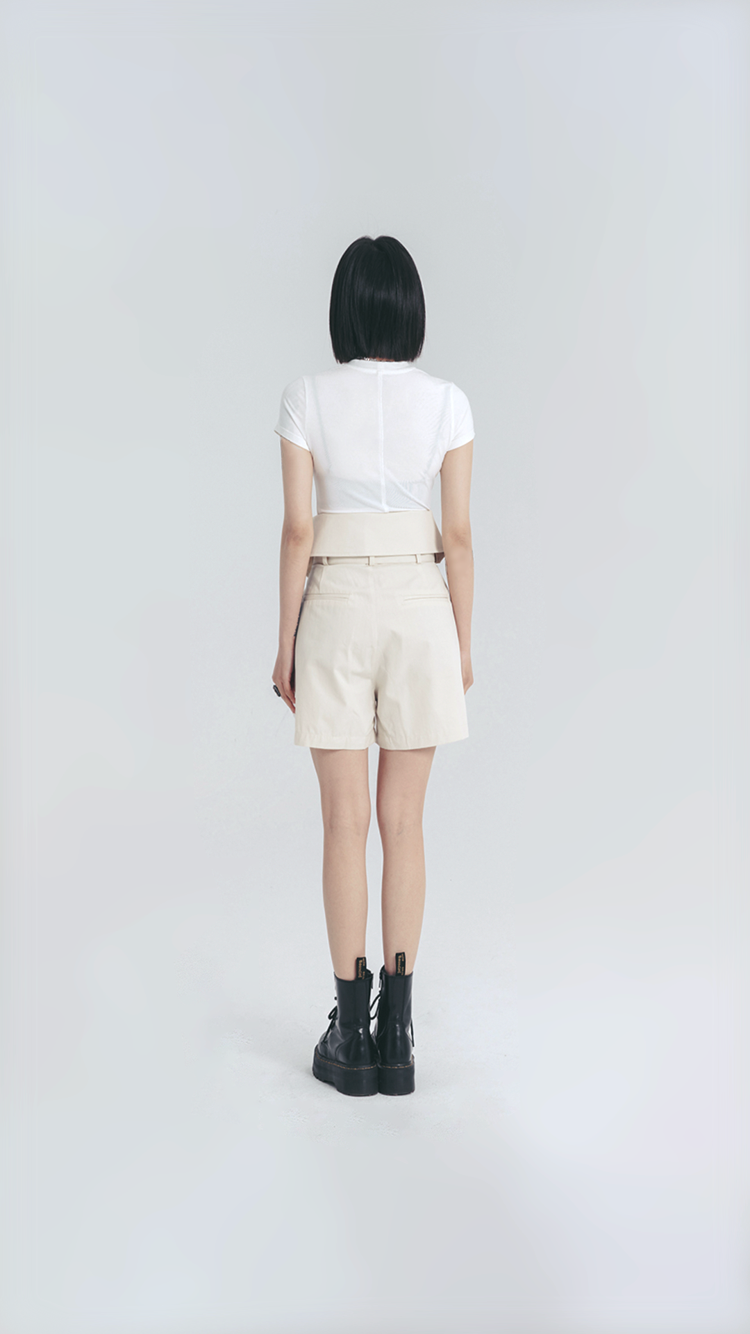 ♀Waist Flap 2-Way Half Pants