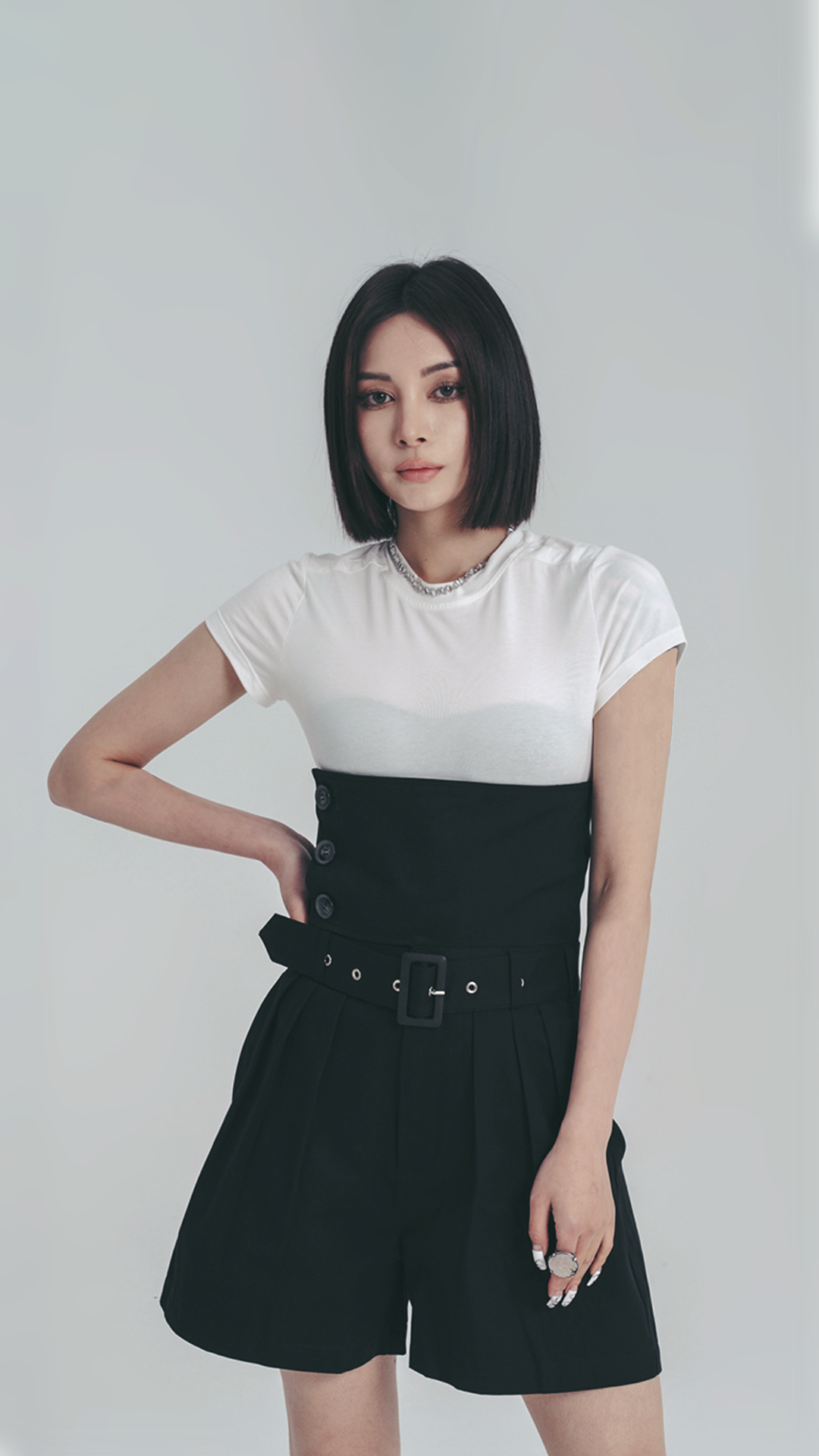 ♀Waist Flap 2-Way Half Pants