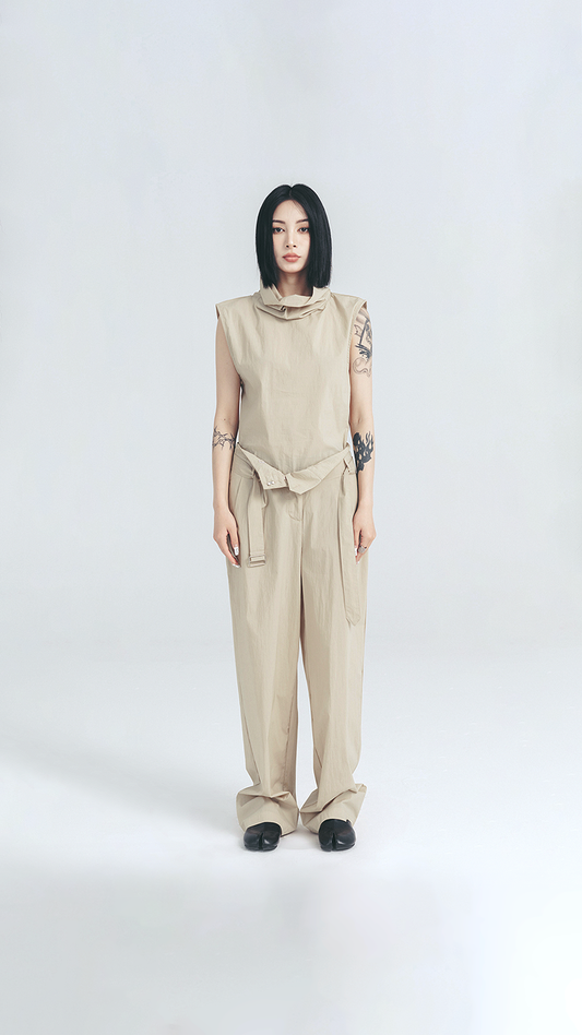 ♀Turtleneck Pullover Sleeveless Shirt(Bottoms別売)