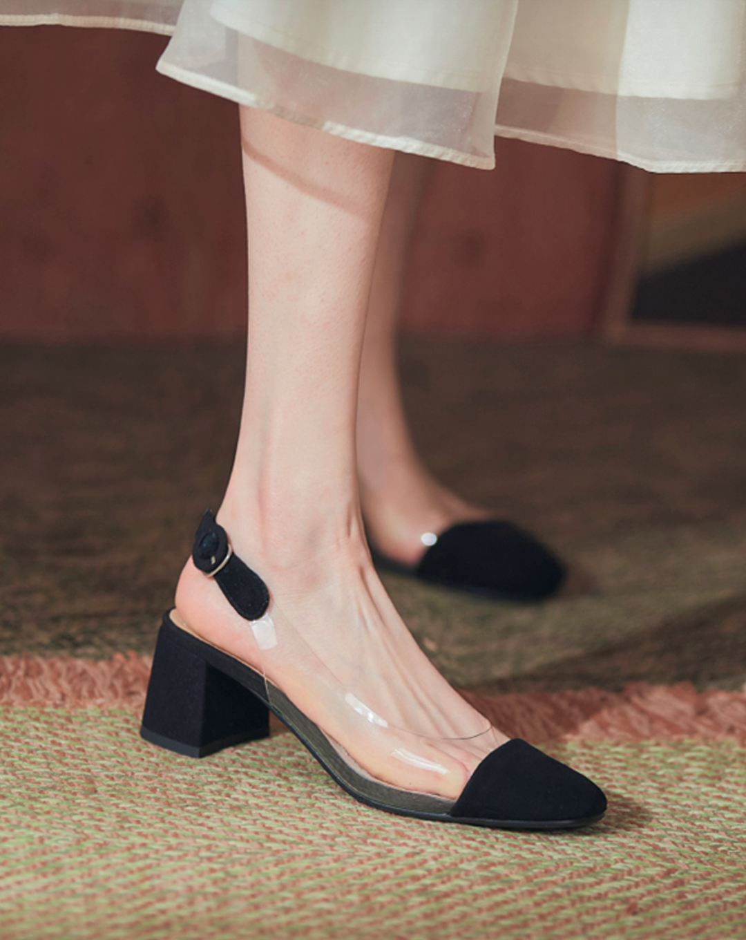 ♀本革/Transparent Heels