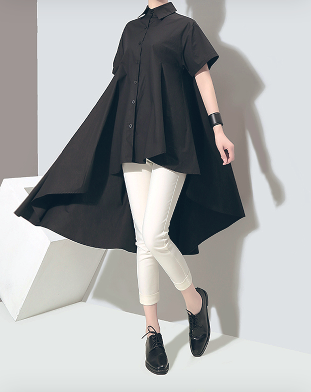 ♀Shote Sleeves Swing Dress