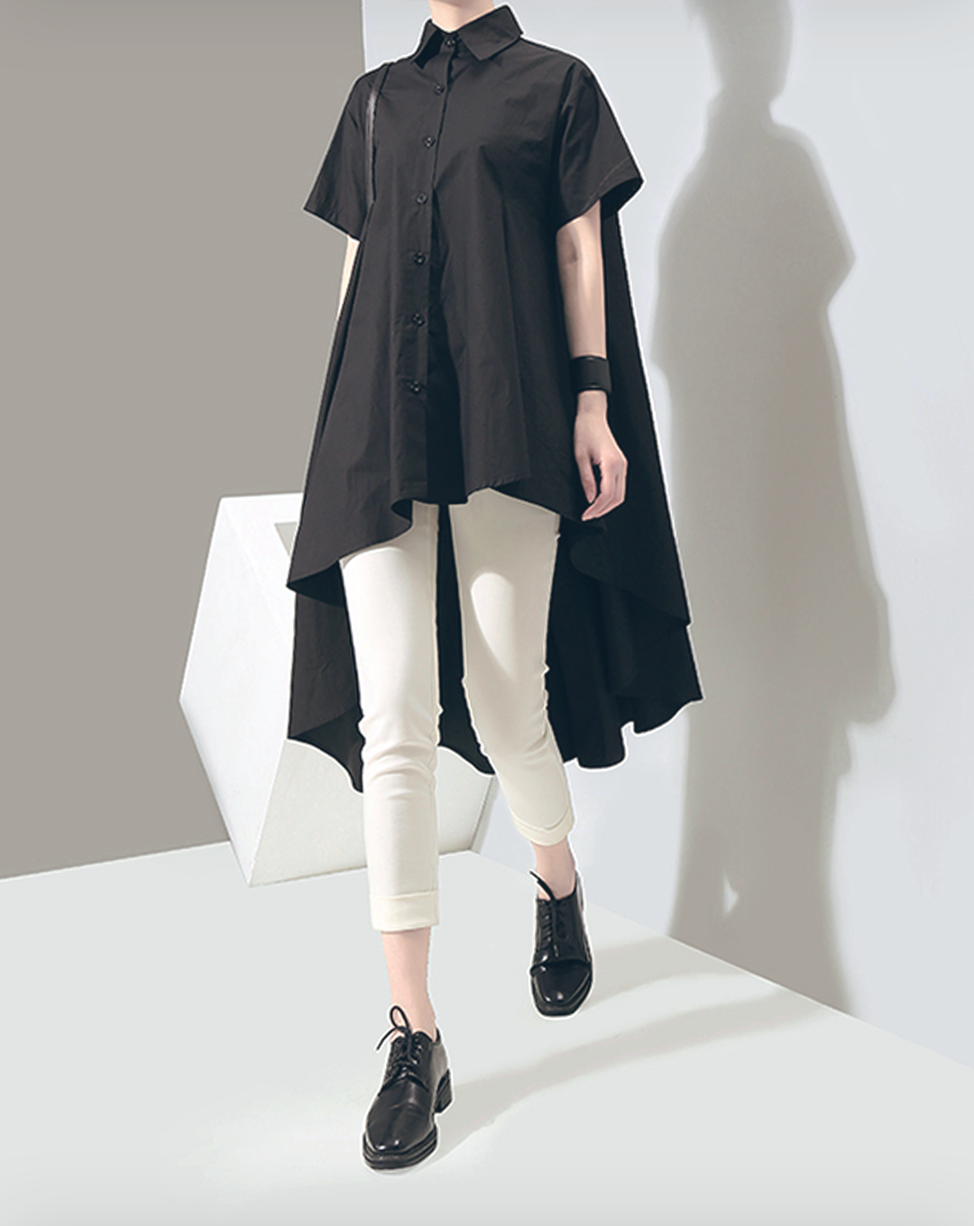 ♀Shote Sleeves Swing Dress