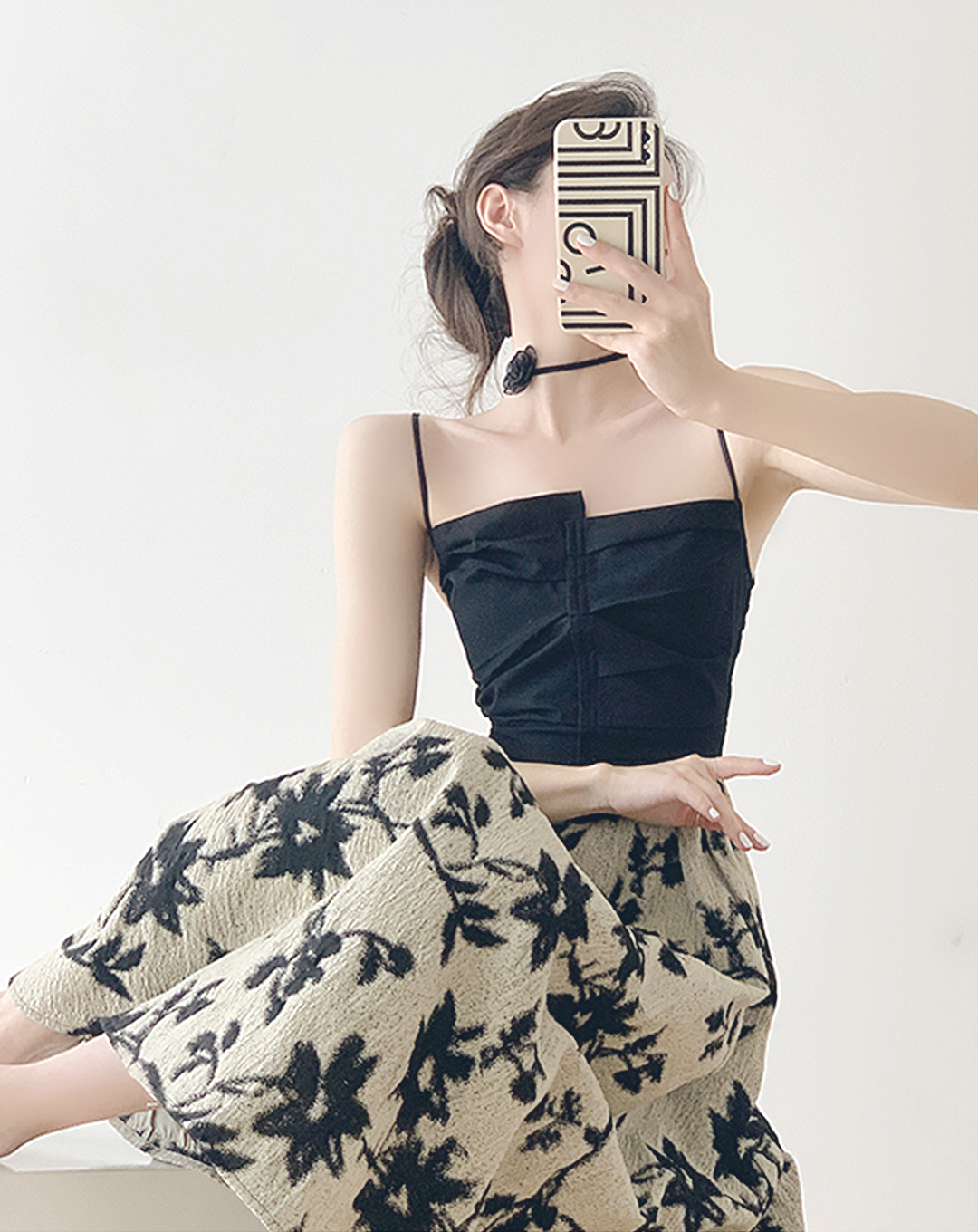 ♀Floral Camisole Dress