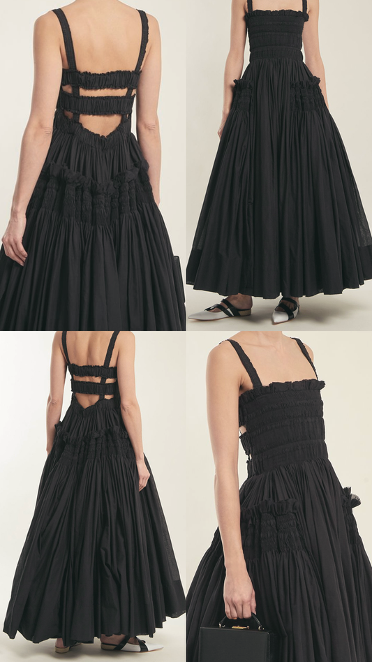 ♀French Retro Backless Dress