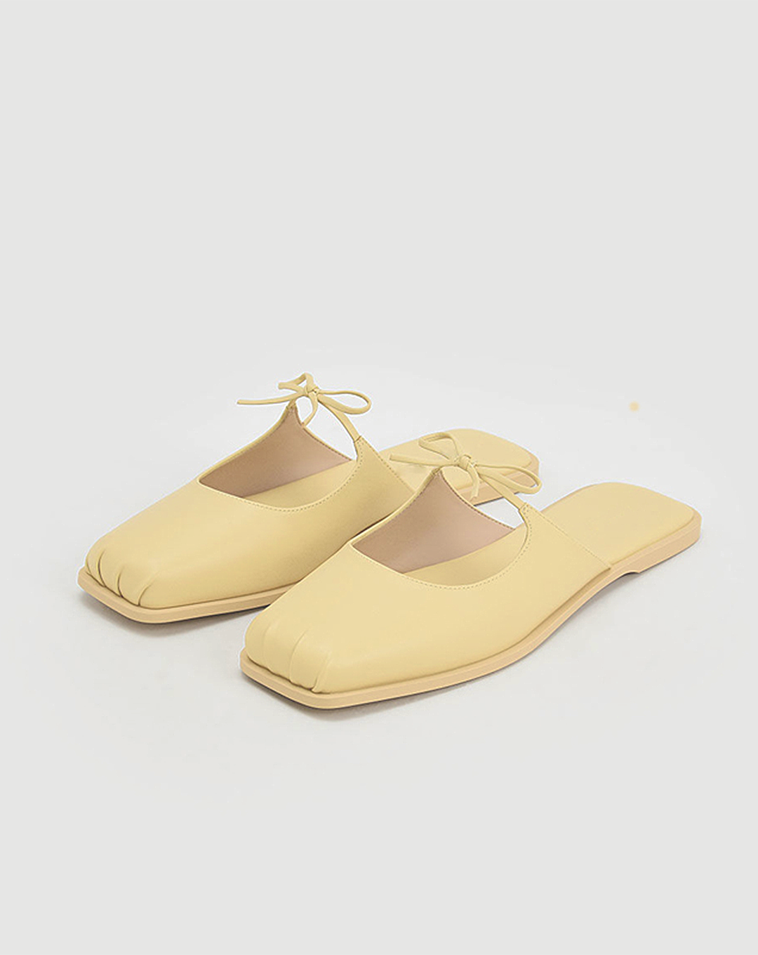 ♀Bowknot Flat Mule Sandals