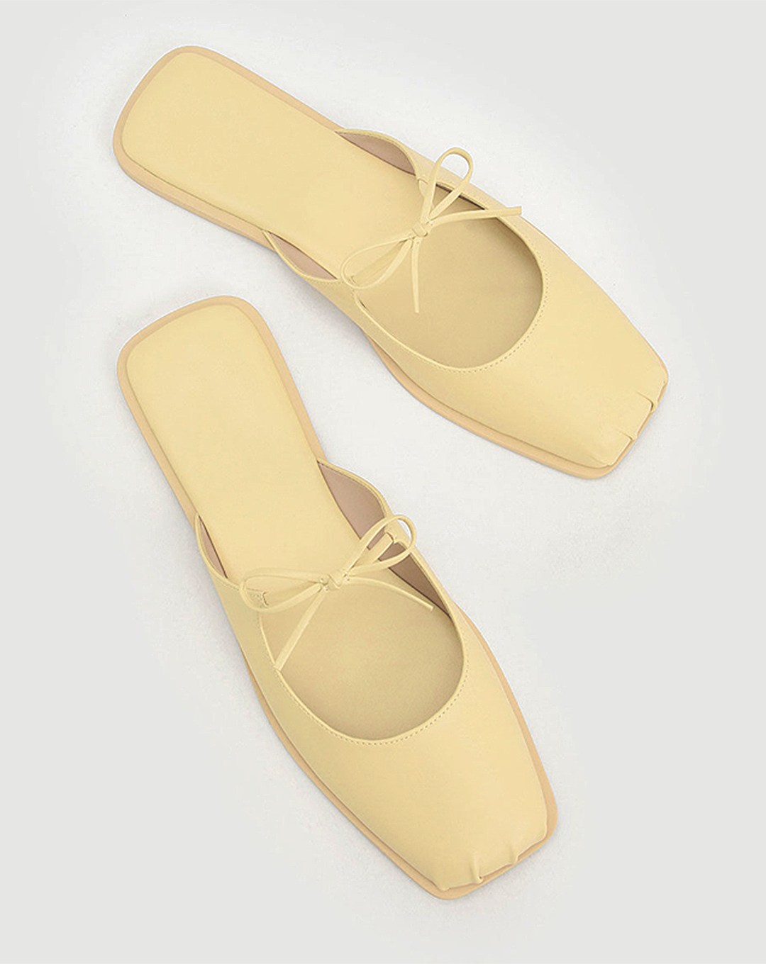 ♀Bowknot Flat Mule Sandals