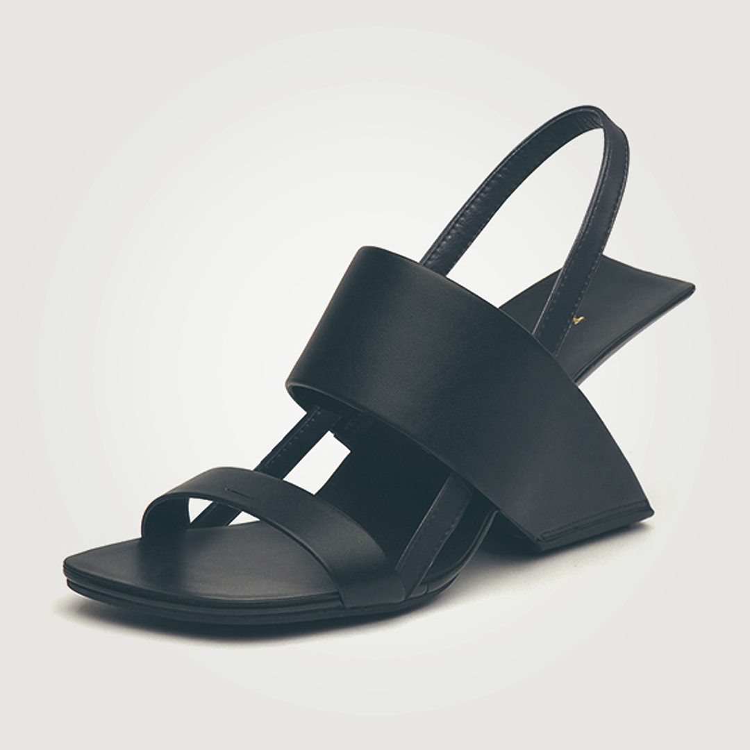 ♀本革/Band & heel Integrated Sandals