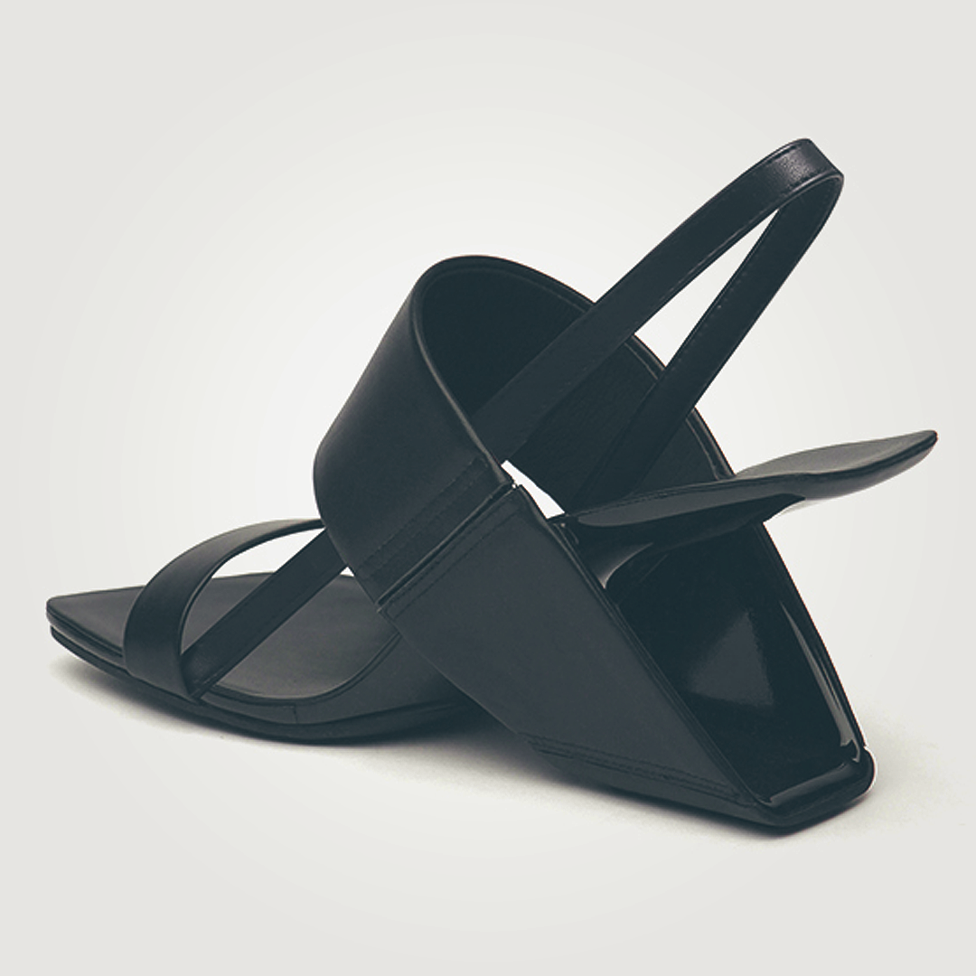 ♀本革/Band & heel Integrated Sandals