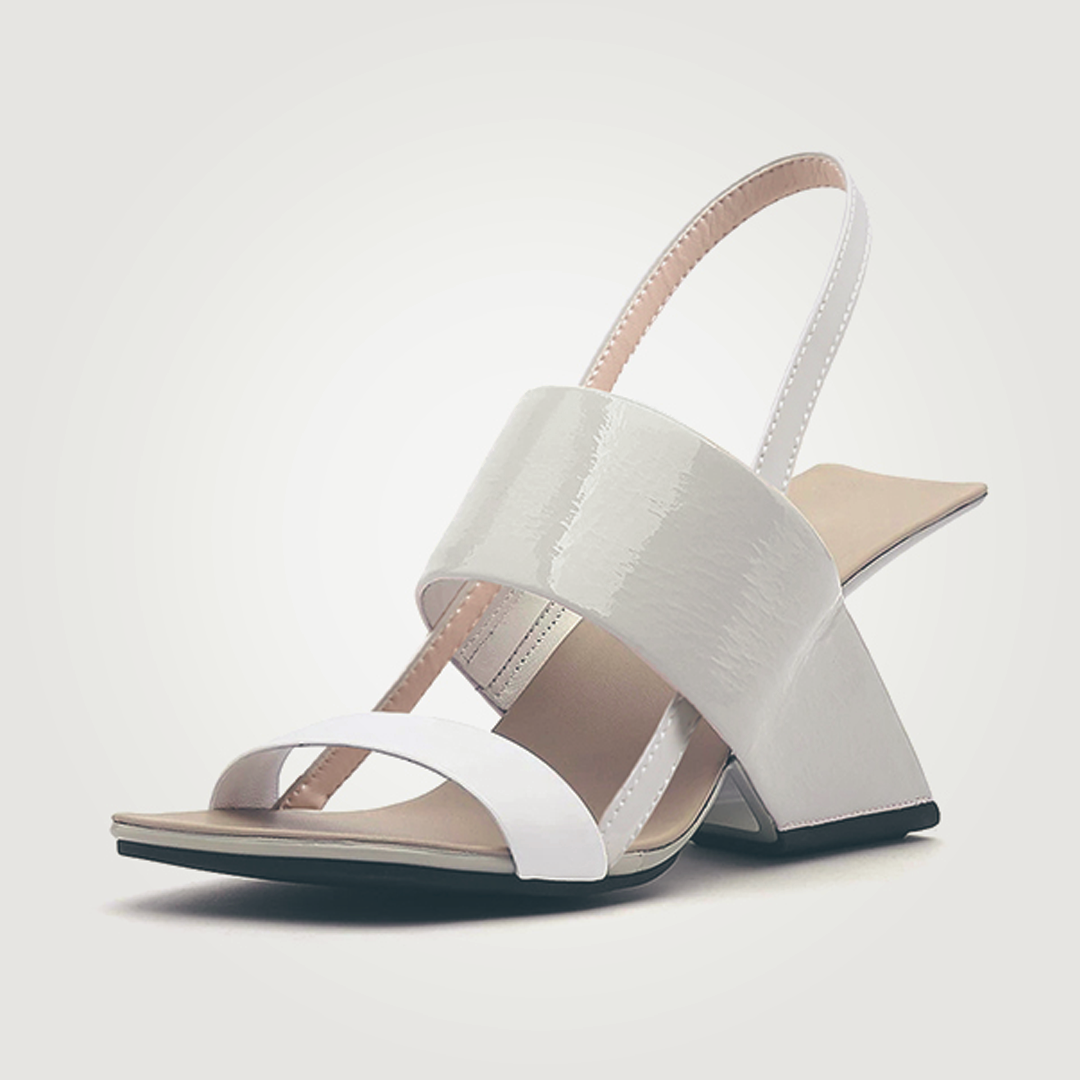 ♀本革/Band & heel Integrated Sandals