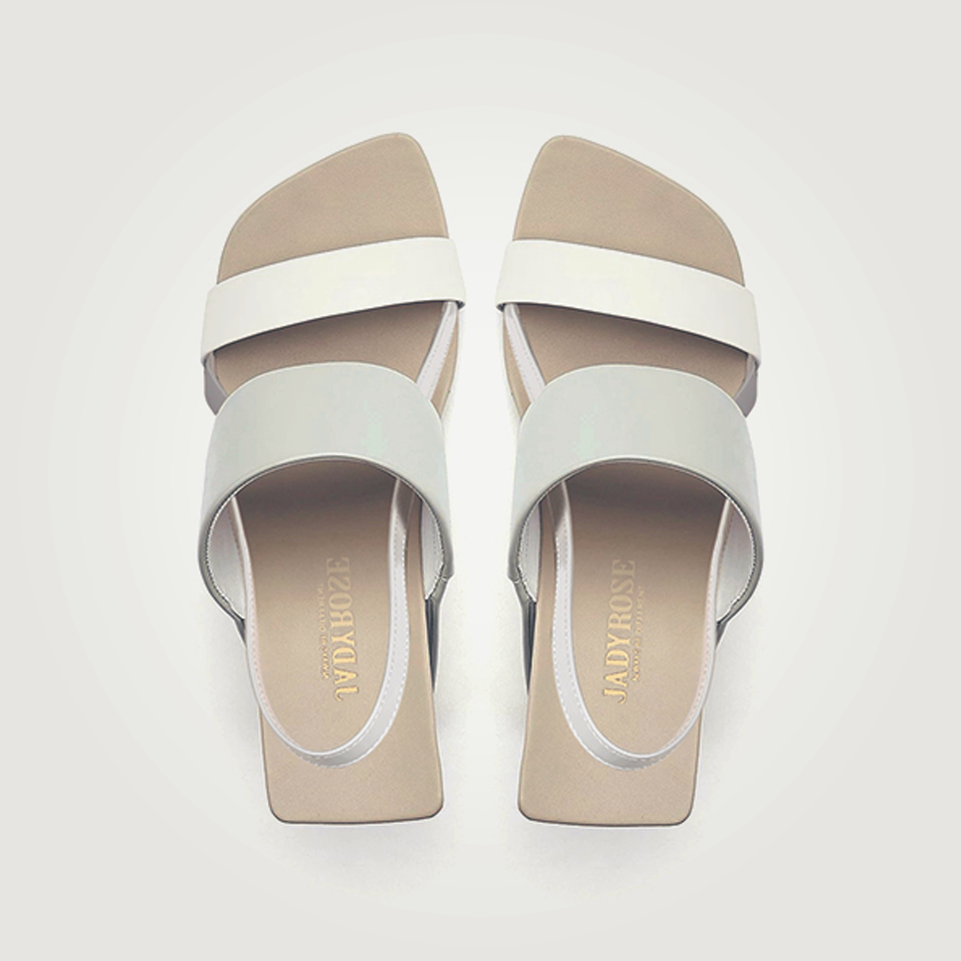 ♀本革/Band & heel Integrated Sandals