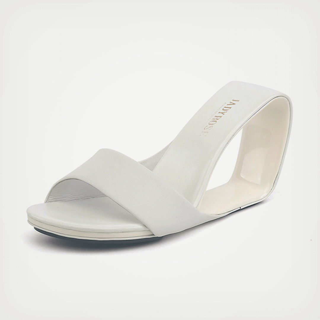 ♀本革/Cavity Heel Sandals