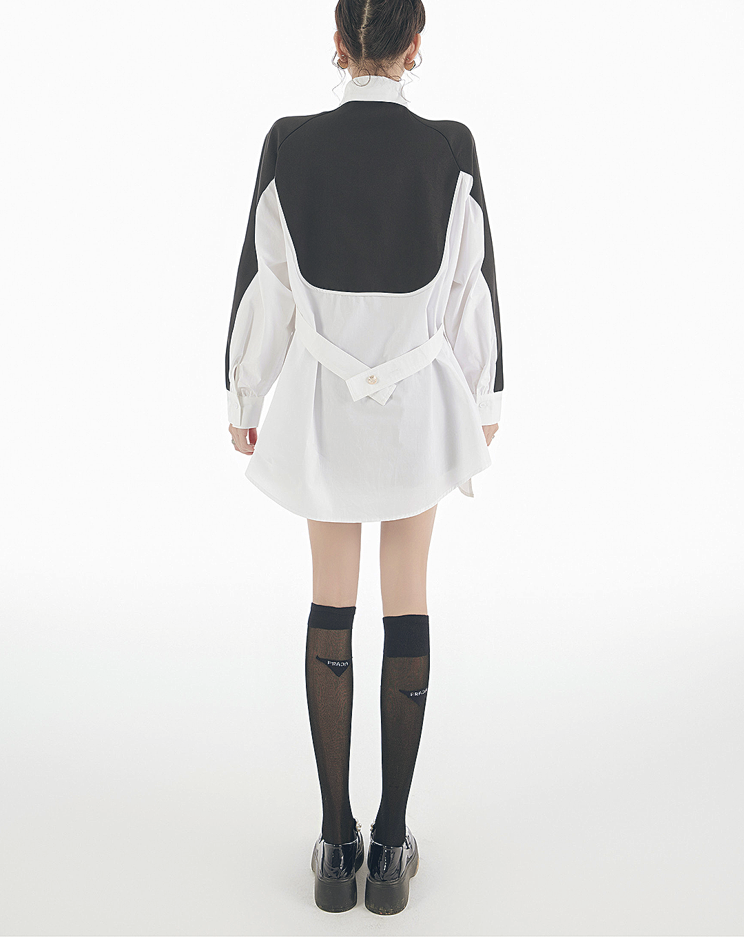 ♀China Button Point Shirt