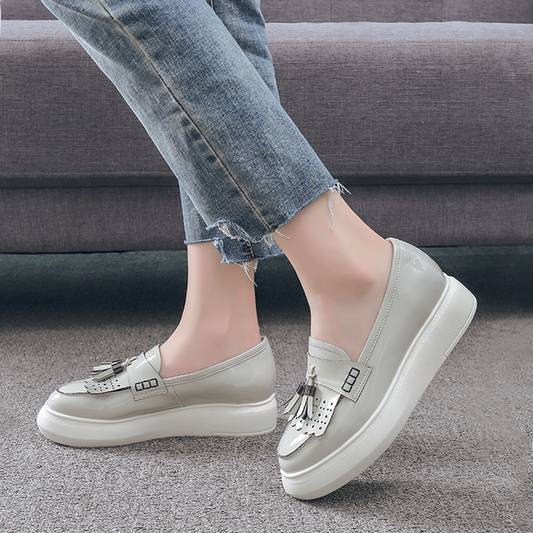 ♀Quilted Tassel Loafer