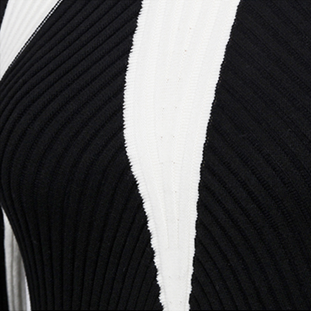 ♀Contrast Knit Dress
