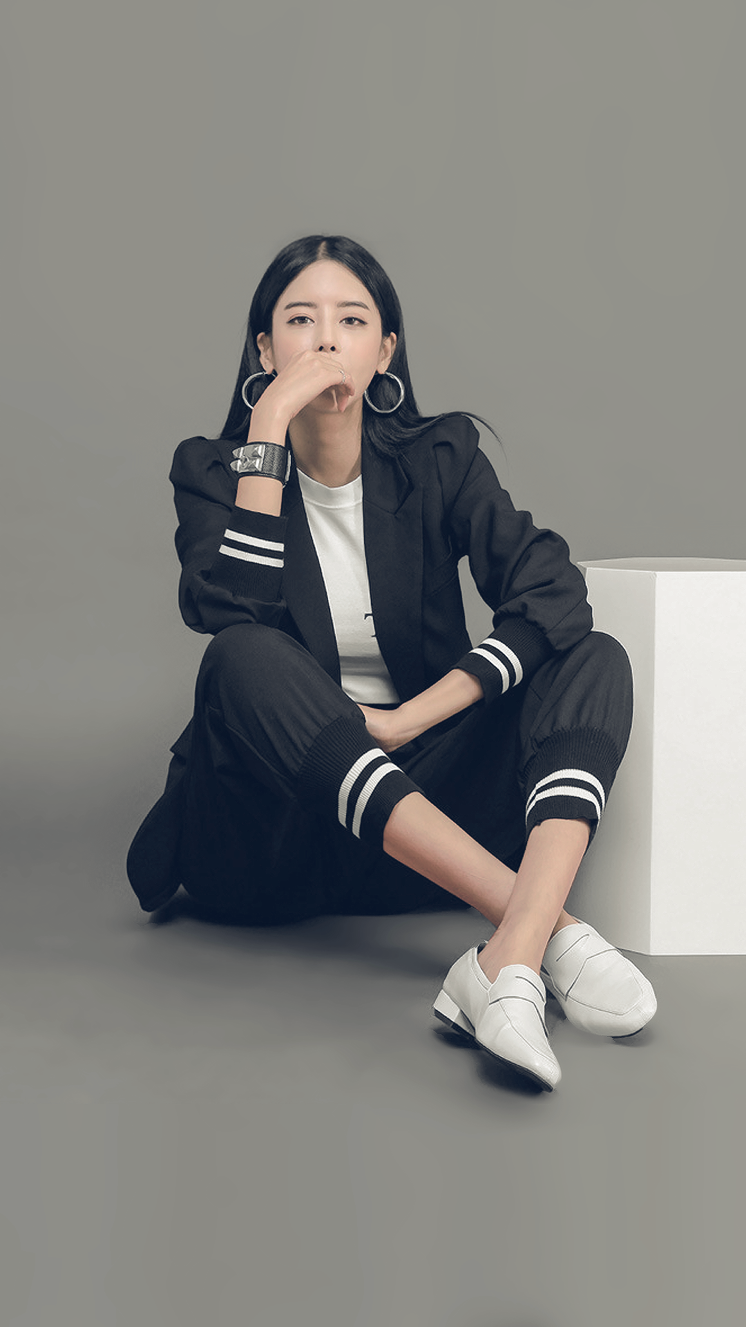 ♀Two-Line Pants Suit