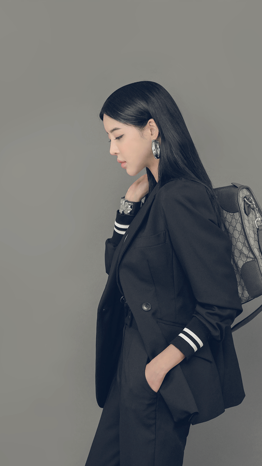 ♀Two-Line Pants Suit