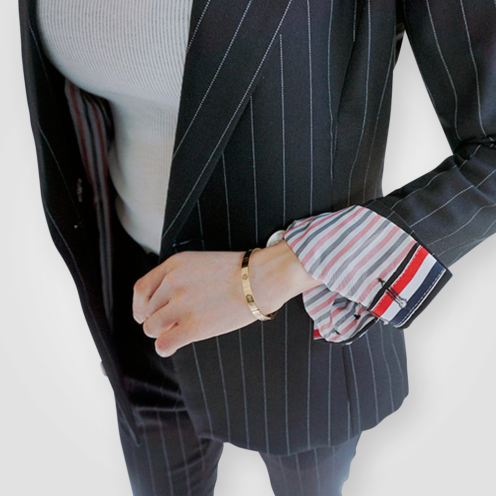 ♀Striped Pants Suit