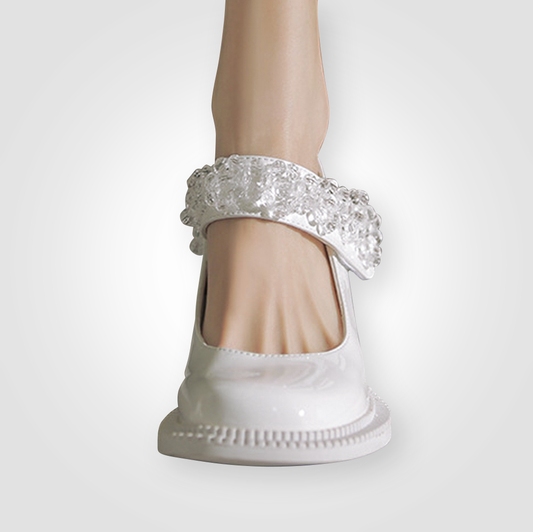 ♀Bijou Round Toe Enamel Shoes