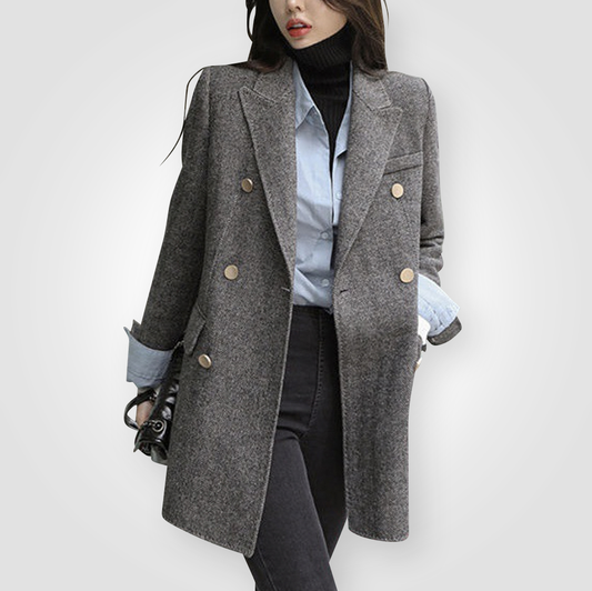 ♀Herringbone Wool Jacket