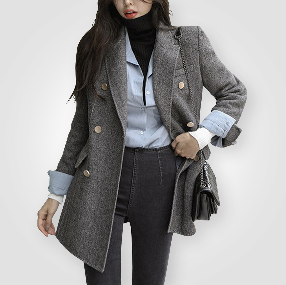 ♀Herringbone Wool Jacket