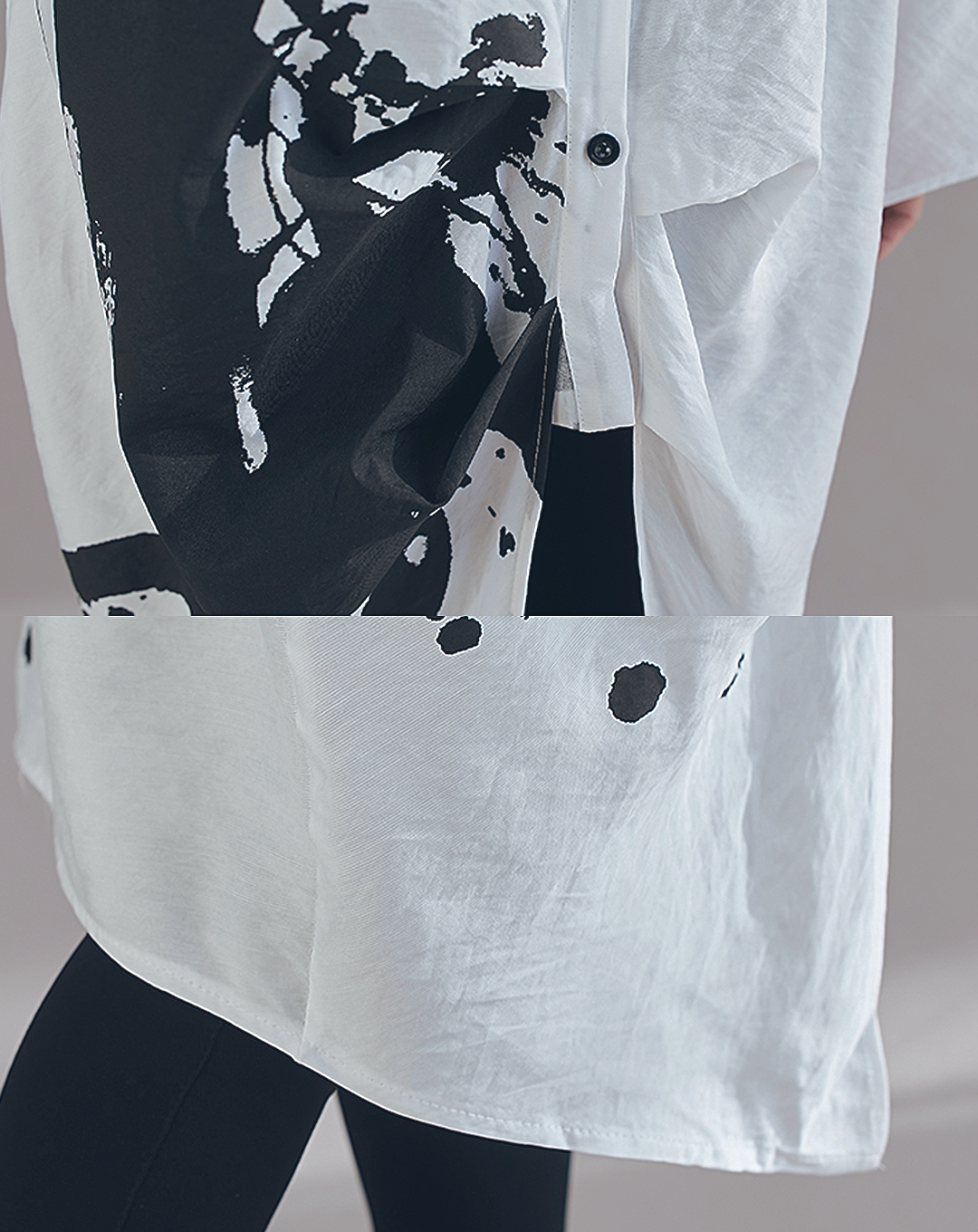 ♀Brush Pattern Loose Shirt