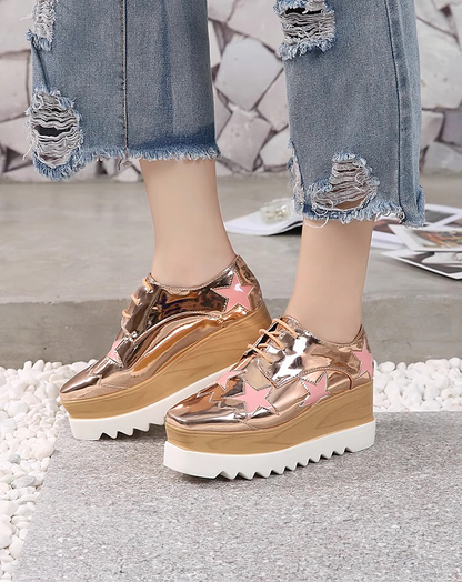 ♀Enamel Platform Shoes