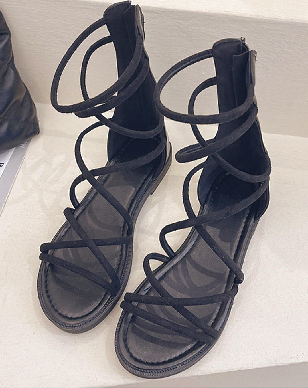 ♀Narrow Lace Gladiator Sandals