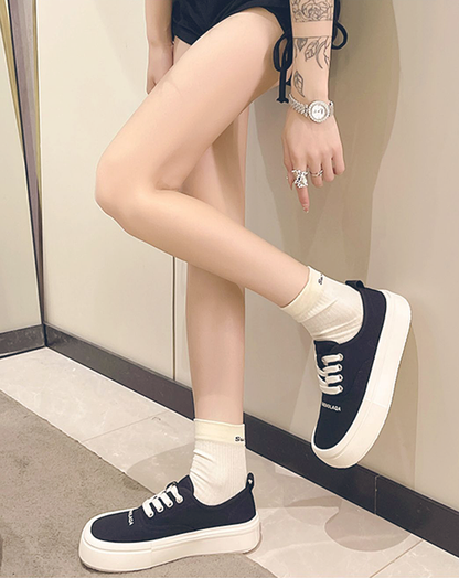 ♀Low Cut Platform Sneakers