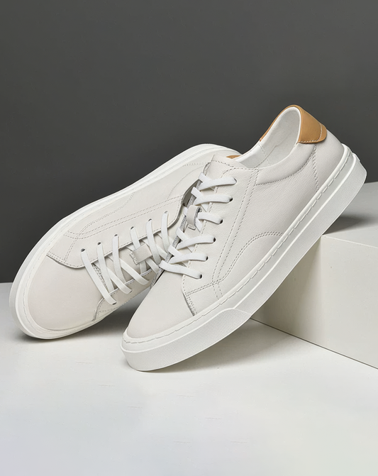 ♂♀White Flat Sneakers