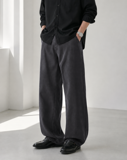 ♂Faded Black Wide Pants