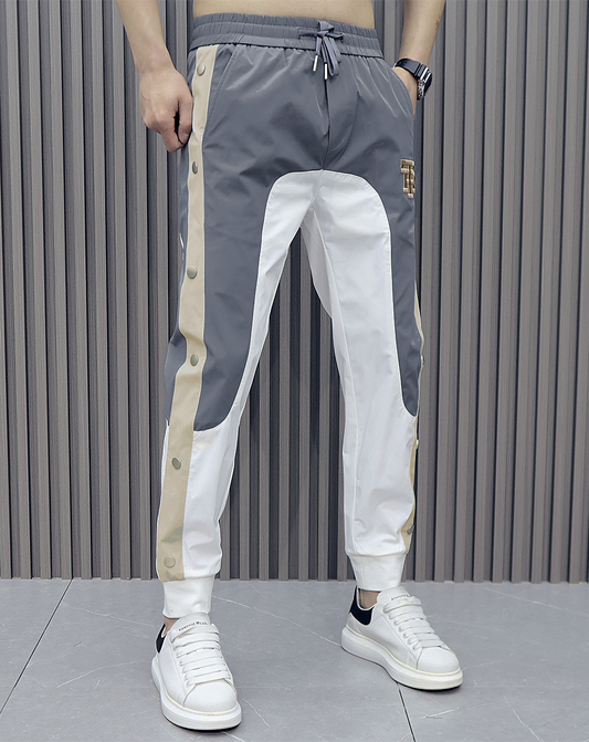 ♂Point Logo Side Button Pants