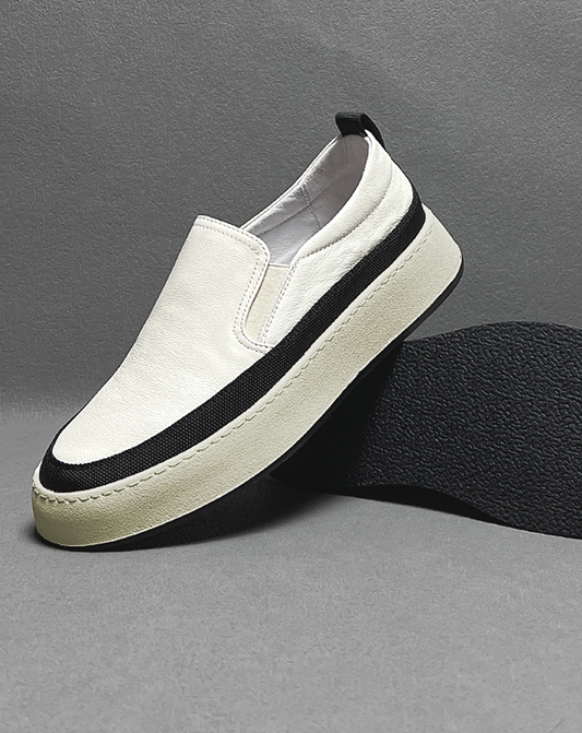 ♂♀本革／Monotone Platform Slip-On Shoes