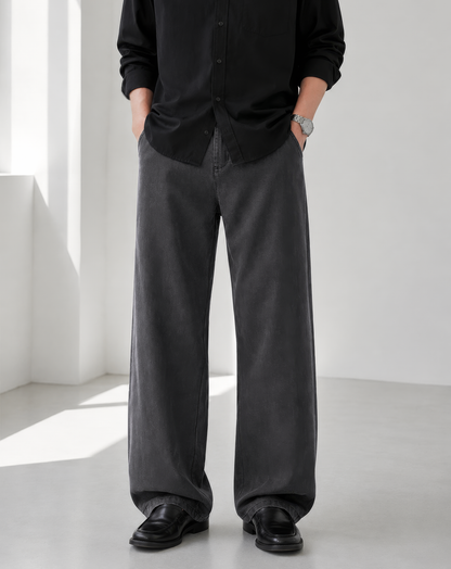 ♂Faded Black Wide Pants