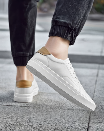♂♀White Flat Sneakers
