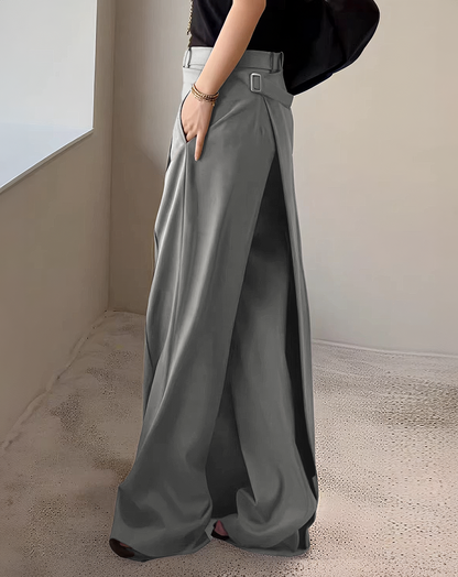 ♀Drapery Flare Pants