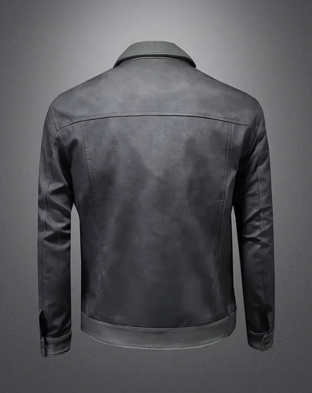 ♂Leather Style Button Jacket