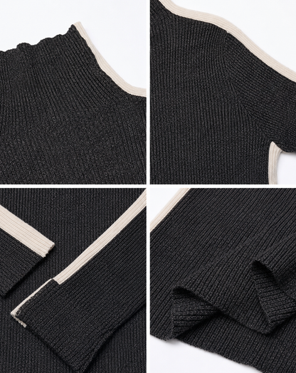 ♀Contrast Sideline Knit