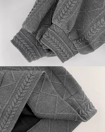 ♀Layered Collar Knit Sweat
