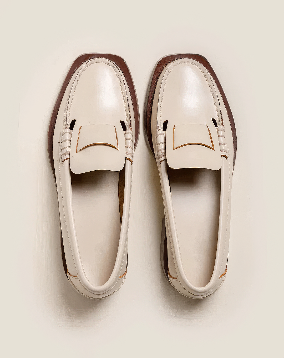 ♀本革／Penny Style Leather Loafers