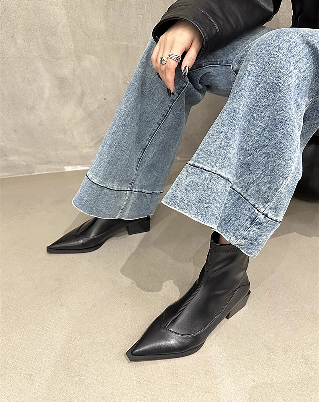 ♀Pointed Toe Casual Boots