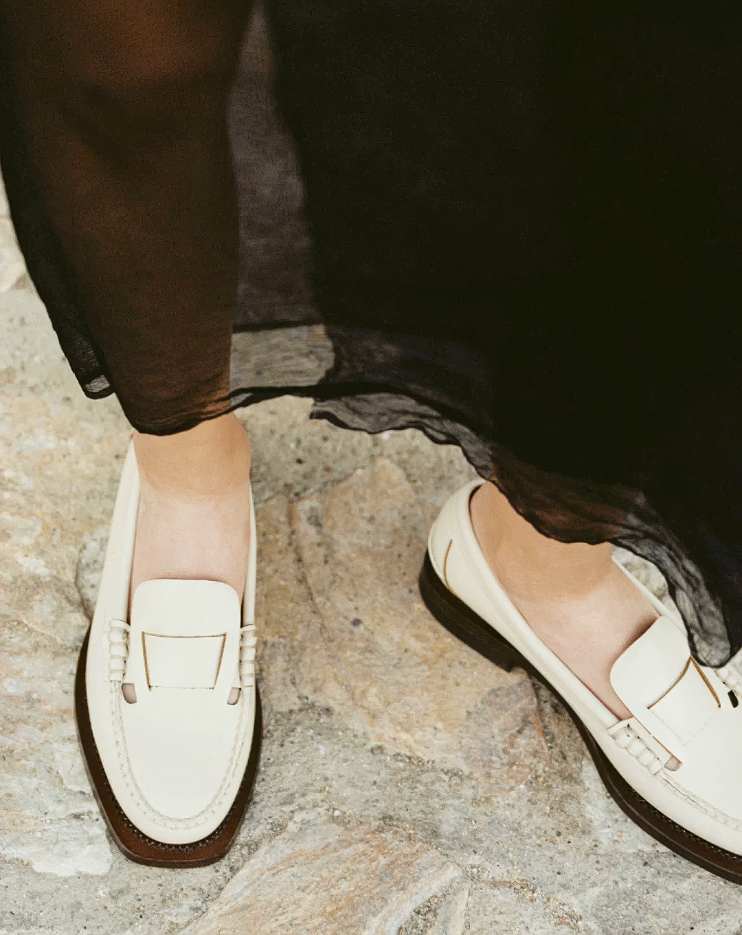 ♀本革／Penny Style Leather Loafers