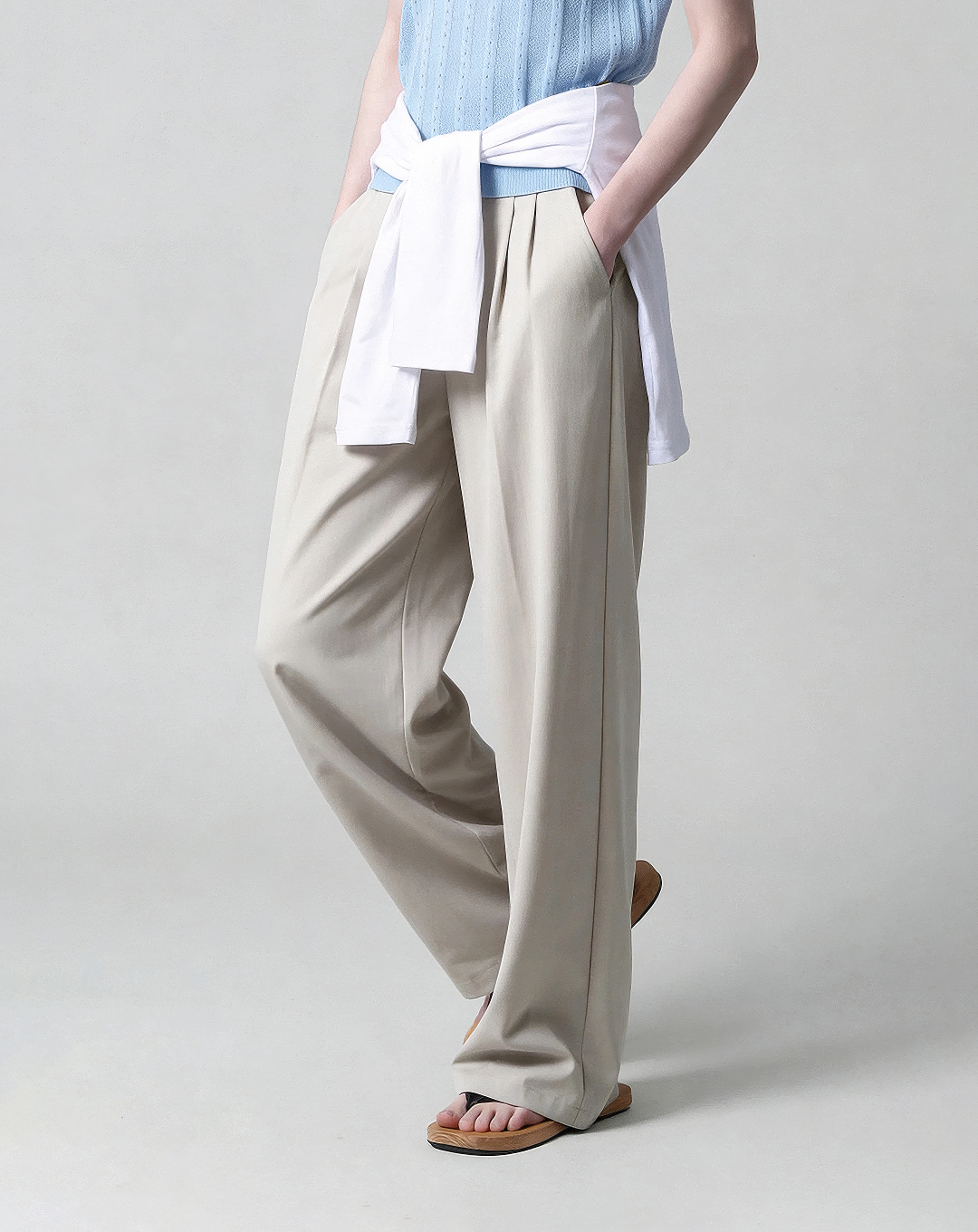 ♂♀Double Tuck Wide Trousers