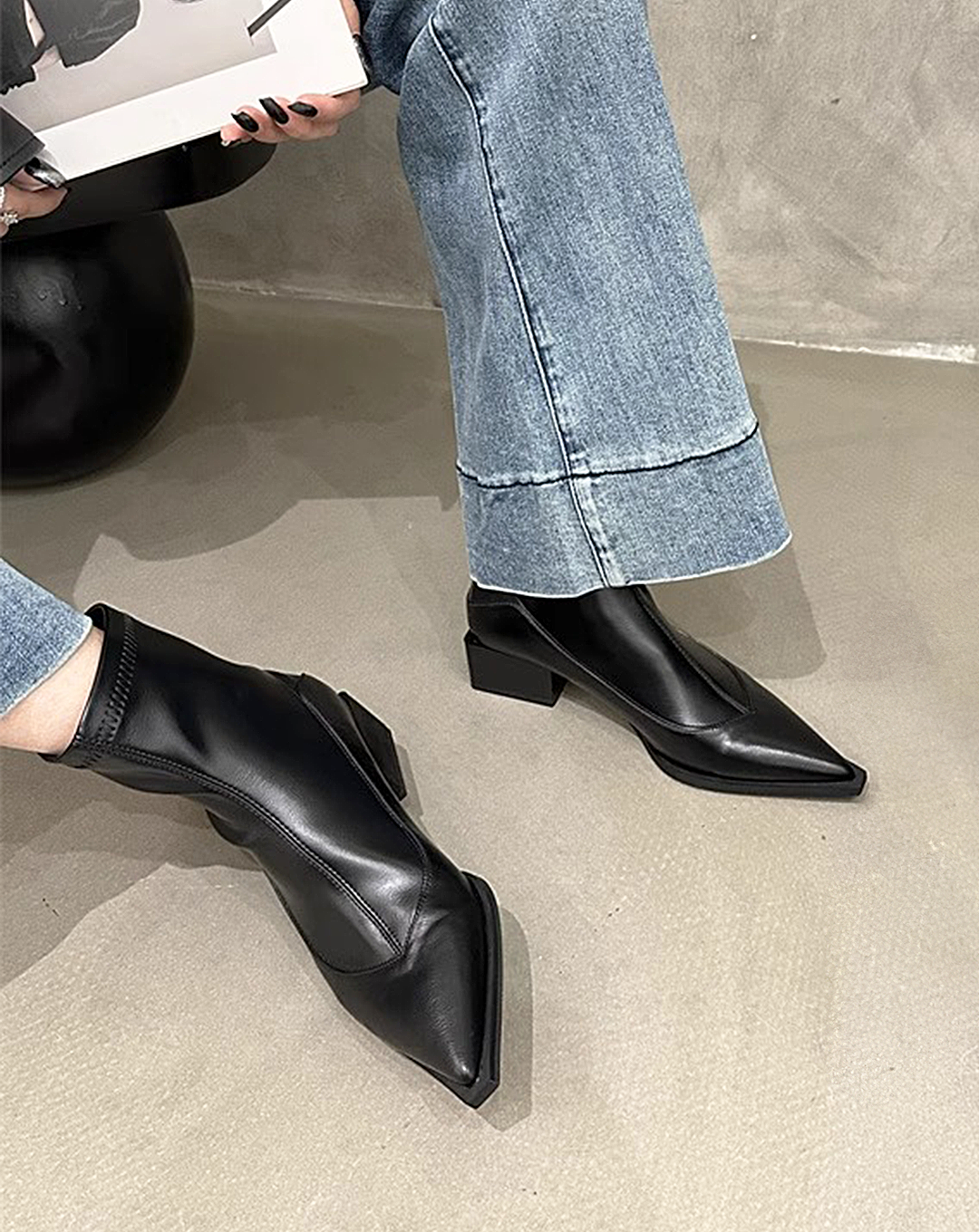 ♀Pointed Toe Casual Boots