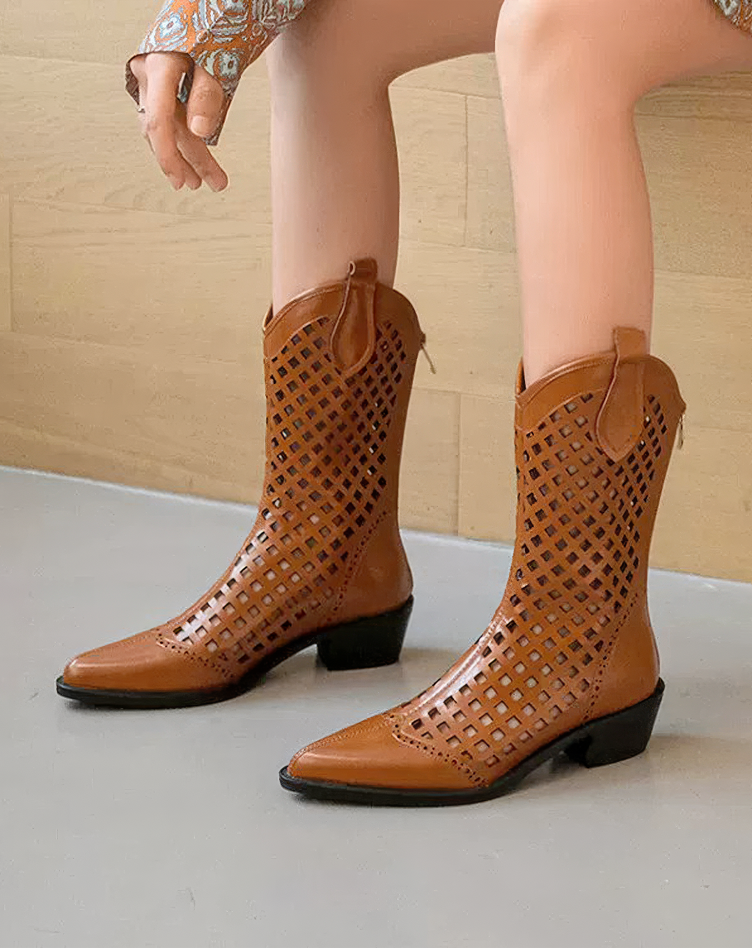 ♀本革／Summer Breeze Western Booties