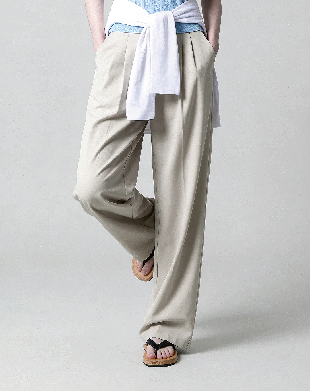 ♂♀Double Tuck Wide Trousers