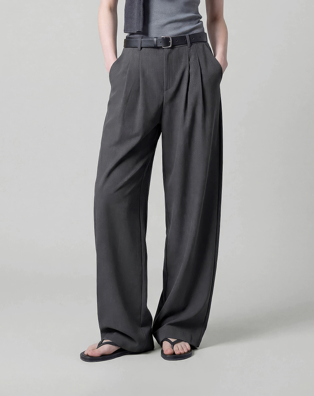 ♂♀Double Tuck Wide Trousers