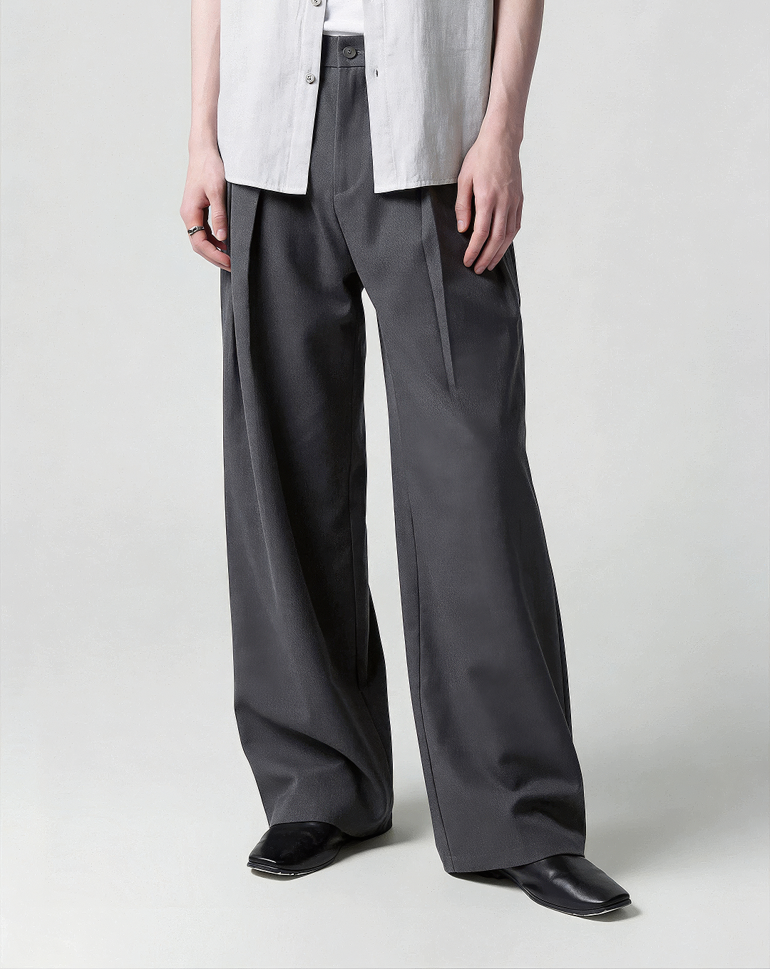 ♂♀Double Tuck Wide Trousers