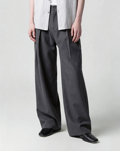 ♂♀Double Tuck Wide Trousers
